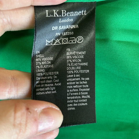 LK Bennett Green Midi Dress - Picture 8 of 9